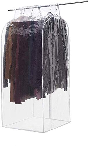 QEES Clear Closet Garment Bag, Hanging Wardrobe