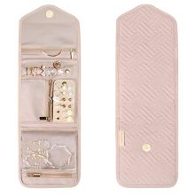 Compact Jewelry Organizer Case for Travel – Foldable Jewelry Roll for Rings, Necklaces & Earrings
