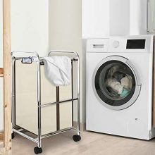 Simple Trending 2-Bag Laundry Hamper Sorter Cart