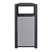 Indoor Trash Can with Perforated Galvanized Steel Panel