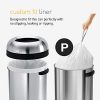 simplehuman 60 Liter / 16 Gallon Bullet Open Top Trash Can