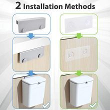 AYADA Hanging Trash Can with Lid, Hanging Garbage Can