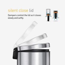 simplehuman Gallon Round Bathroom Step Trash Can