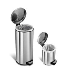 NINESTARS Step-on Trash Can Combo Set, 8 Gal 30L