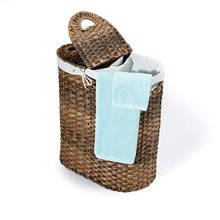 Seville Classics Handwoven Oval Double Lidded