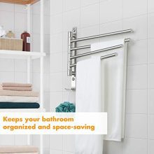 TONIAL Swivel Towel Bar 4-Arm Bathroom Towel Holder Wall-Mounted