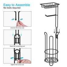XEEX Toilet Paper Holder Stand, Free Standing Toilet Tissue Holder