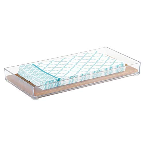 Bamboo Vanity Tray Guest Towel Board for Cosmetics