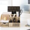 Designer Metal Gold Desk Organizer - Metal with Gold Finish