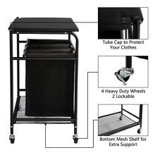 Classic Rolling Side Pull Laundry Hamper Sorter