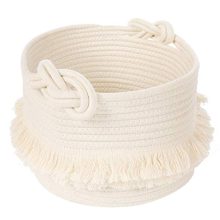 CherryNow Small Woven Storage Baskets Cotton Rope Decorative Hamper