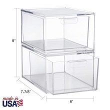 Audrey Stackable Cosmetic Organizer Drawers