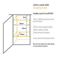 10 Liter / 2.6 Gallon In-Cabinet Trash Can – Heavy-Duty Steel Body, Black | Compact & Efficient