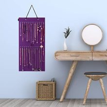 Wall Hanging Jewelry Organizer with 24 Hooks – Space-Saving Jewelry Display for Necklaces, Bracelets, Rings & Chains
