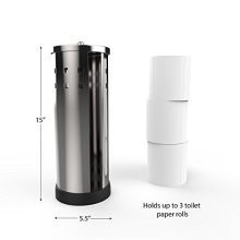Lavish Home Tissue Bathroom Storage with Rust Resistant Chrome