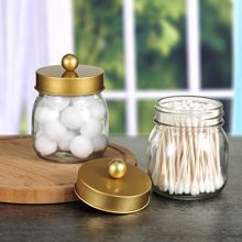 Glam Up Your Vanity: Gold Mason Jar Bathroom Organizer Essentials
