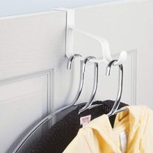 mDesign Modern Over Door Valet Hook - Multi Hanging Storage Organizer