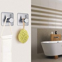 FOTYRIG Adhesive Hooks Stick on Hooks Bathroom Hangers