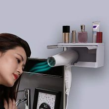 Multi-Function Hair Dryer Holder Storage Shelf
