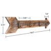 CHICVITA Arrow Wall Decor Rustic Wall Mounted Coat Rack