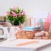 Rosework Rose Gold Desk Organizer for Women