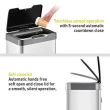 Rectangular Motion Sensor Trash Can