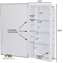 Hamilton Hills Simple Recessed Medicine Cabinet with Mirror