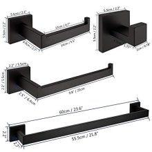 Wall Mounted Towel Bar Set Premium Stainless Steel