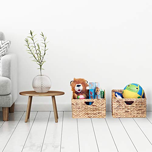 Storage Basket Bin Foldable Handwoven Water Hyacinth