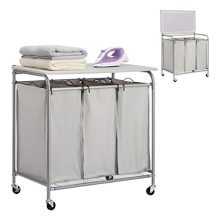 PARANTA Laundry Sorter Cart 3-Bag Heavy-Duty