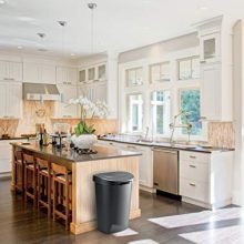 Touch Top Lid Trash Can Bathroom Garbage