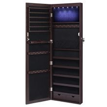 SONGMICS 6 LEDs Cabinet Lockable 47.3" H