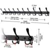 Dseap Wall Mounted Coat Rack - 10 Tri Hooks