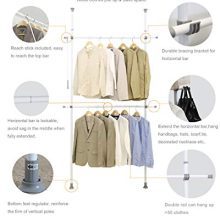 Adjustable Closet Rod Double Rail Garment Rack Organizer System