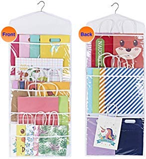 Hanging Double Sided Gift Bag Storage Organizer