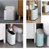 KLGO 10 Liter Slim Plastic Trash Can with Lid