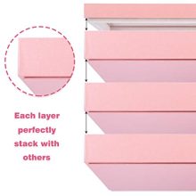 Stackable Jewelry Organizer with Lid – Jewelry Storage Display Trays for Rings, Necklaces, Earrings – Set of 3