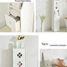 IOTXY Bathroom Floor Storage Cabinet, Solid Wood Toilet Tissue Cabinet