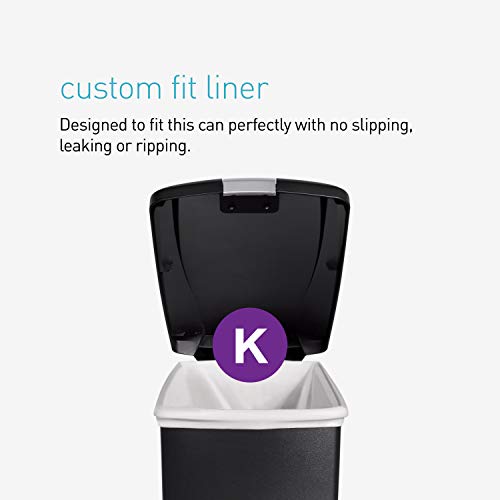 Kitchen Step Trash Can With Secure Slide Lock, 40 Liter