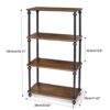 SRIWATANA 4-Shelf Shelving Storage Unit
