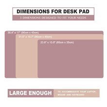 Knodel Desk Pad, Office Desk Mat, 31.5" x 15.7" PU Leather