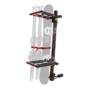 Auto Folding Hitch-Mounted Ski/Snowboard Rack