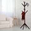 Neasyth Rubber Wood Coat Rack Entryway Standing Hall