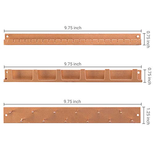 MyGift Wall Mounted Rose Gold Metal Jewelry Organizer Racks