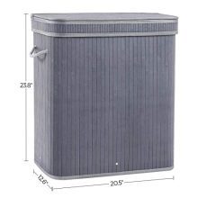 SONGMICS Double Laundry Hamper with Lid