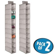 mDesign Soft Fabric Closet Organizer - Holds Shoes