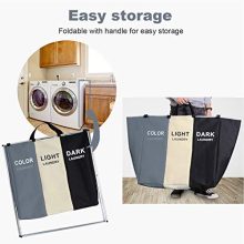 Hamper Sorter Basket Bin Foldable with Aluminum Frame