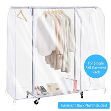 SIWUTIAO Garment Rack Cover,6Ft Transparent PEVA