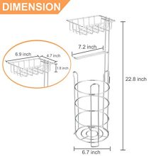 ALHAKIN Toilet Paper Holder, Free Standing Bathroom Tissue Roll Holders