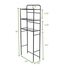 3TOILR-BLK 3 Tier Organizer, Bathroom Space Saver,